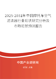 2025-2031年中國(guó)摩托車空氣濾清器行業(yè)現(xiàn)狀研究分析及市場(chǎng)前景預(yù)測(cè)報(bào)告
