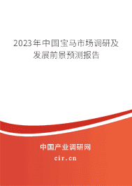 2023年中國寶馬市場調(diào)研及發(fā)展前景預(yù)測報告