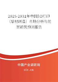2025-2031年中國3D打印（增材制造）市場分析與前景趨勢預(yù)測報告