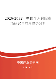 2026-2032年中國個人保險市場研究與前景趨勢分析