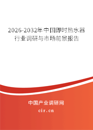 2025-2031年中國即時熱水器行業(yè)調研與市場前景報告
