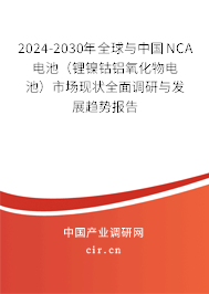 2024-2030年全球與中國NCA電池（鋰鎳鈷鋁氧化物電池）市場現(xiàn)狀全面調(diào)研與發(fā)展趨勢報告