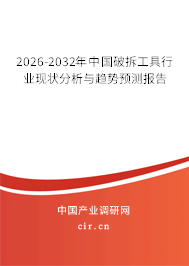 2026-2032年中國破拆工具行業(yè)現狀分析與趨勢預測報告