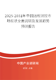 2025-2031年中國遠程測控市場現(xiàn)狀全面調研及發(fā)展趨勢預測報告