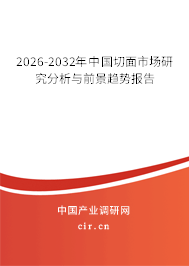 2026-2032年中國切面市場研究分析與前景趨勢報告