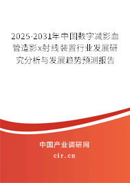 2025-2031年中國(guó)數(shù)字減影血管造影x射線裝置行業(yè)發(fā)展研究分析與發(fā)展趨勢(shì)預(yù)測(cè)報(bào)告