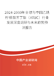 2024-2030年全球與中國乙酰檸檬酸三丁酯(ATBC)行業(yè)發(fā)展深度調(diào)研與未來趨勢預(yù)測報(bào)告 2024-2030年全球與中國乙酰檸檬酸三丁酯(ATBC)行業(yè)發(fā)展深度調(diào)研與未來趨勢預(yù)測報(bào)告
