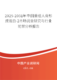 2025-2031年中國(guó)重組人骨形成蛋白-2市場(chǎng)調(diào)查研究與行業(yè)前景分析報(bào)告