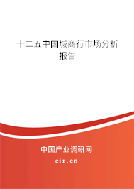 十二五中國城商行市場分析報告 十二五中國城商行市場分析報告