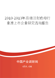 2010-2013年高級注射色母行業(yè)準(zhǔn)上市企業(yè)研究咨詢報告 2010-2013年高級注射色母行業(yè)準(zhǔn)上市企業(yè)研究咨詢報告