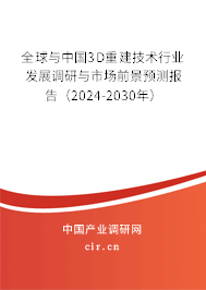 全球與中國3D重建技術行業(yè)發(fā)展調研與市場前景預測報告（2024-2030年）