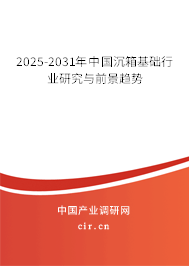 2025-2031年中國沉箱基礎(chǔ)行業(yè)研究與前景趨勢
