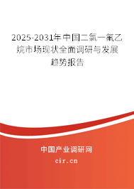 2025-2031年中國(guó)二氯一氟乙烷市場(chǎng)現(xiàn)狀全面調(diào)研與發(fā)展趨勢(shì)報(bào)告