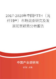 2017-2020年中國(guó)FTTH（光纖到戶）市場(chǎng)調(diào)查研究及發(fā)展前景趨勢(shì)分析報(bào)告
