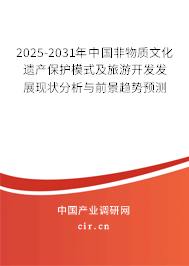 2025-2031年中國非物質(zhì)文化遺產(chǎn)保護模式及旅游開發(fā)發(fā)展現(xiàn)狀分析與前景趨勢預測