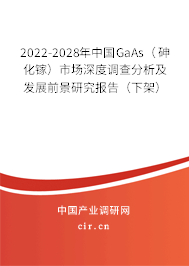 2022-2028年中國(guó)GaAs（砷化鎵）市場(chǎng)深度調(diào)查分析及發(fā)展前景研究報(bào)告（下架）