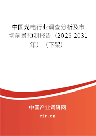中國光電行業(yè)調(diào)查分析及市場前景預(yù)測報(bào)告（2025-2031年）（下架）