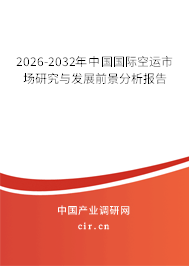2025-2031年中國(guó)國(guó)際空運(yùn)市場(chǎng)研究與發(fā)展前景分析報(bào)告