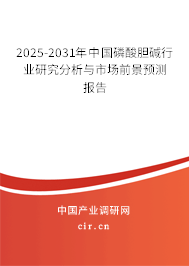 2025-2031年中國(guó)磷酸膽堿行業(yè)研究分析與市場(chǎng)前景預(yù)測(cè)報(bào)告