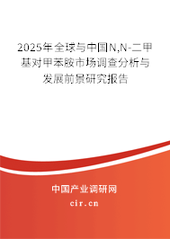 2025年全球與中國N,N-二甲基對甲苯胺市場調(diào)查分析與發(fā)展前景研究報告