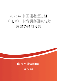 （最新）中國隧道掘進(jìn)機(jī)（TBM）市場調(diào)查研究與發(fā)展趨勢預(yù)測報告