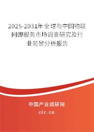 2025-2031年全球與中國物聯(lián)網(wǎng)即服務(wù)市場調(diào)查研究及行業(yè)前景分析報告