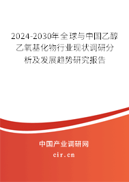 2024-2030年全球與中國乙醇乙氧基化物行業(yè)現(xiàn)狀調研分析及發(fā)展趨勢研究報告
