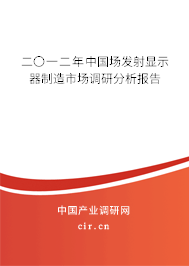 二〇一二年中國場發(fā)射顯示器制造市場調(diào)研分析報(bào)告 二〇一二年中國場發(fā)射顯示器制造市場調(diào)研分析報(bào)告