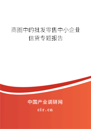 商圈中的批發(fā)零售中小企業(yè)信貸專題報告 商圈中的批發(fā)零售中小企業(yè)信貸專題報告