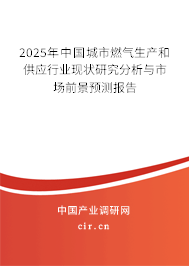 2025年中國城市燃?xì)馍a(chǎn)和供應(yīng)行業(yè)現(xiàn)狀研究分析與市場(chǎng)前景預(yù)測(cè)報(bào)告