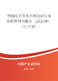 中國電子商務(wù)市場調(diào)研與發(fā)展趨勢預(yù)測報告（2025年）（已下架）