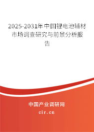 2026-2032年中國鋰電池輔材市場調(diào)查研究與前景分析報告 2026-2032年中國鋰電池輔材市場調(diào)查研究與前景分析報告