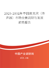 2025-2031年中國麥克風（傳聲器）市場全面調研與發(fā)展趨勢報告