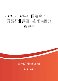 2026-2032年中國噻吩-2,5-二羧酸行業(yè)調(diào)研與市場前景分析報告