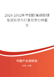 2025-2031年中國(guó)四氟硼酸鋰發(fā)展現(xiàn)狀與行業(yè)前景分析報(bào)告