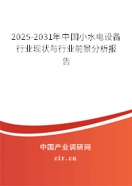 2025-2031年中國小水電設(shè)備行業(yè)現(xiàn)狀與行業(yè)前景分析報(bào)告
