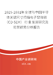 2025-2031年全球與中國半導體關(guān)鍵尺寸掃描電子顯微鏡(CD-SEM)行業(yè)發(fā)展研究及前景趨勢分析報告 2025-2031年全球與中國半導體關(guān)鍵尺寸掃描電子顯微鏡(CD-SEM)行業(yè)發(fā)展研究及前景趨勢分析報告