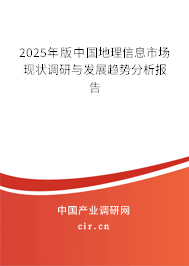 2025年版中國地理信息市場現(xiàn)狀調(diào)研與發(fā)展趨勢分析報告
