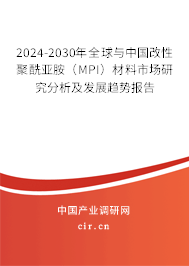 2024-2030年全球與中國改性聚酰亞胺(MPI)材料市場研究分析及發(fā)展趨勢報告 2024-2030年全球與中國改性聚酰亞胺(MPI)材料市場研究分析及發(fā)展趨勢報告