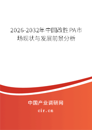 2025-2031年中國(guó)改性PA市場(chǎng)現(xiàn)狀與發(fā)展前景分析