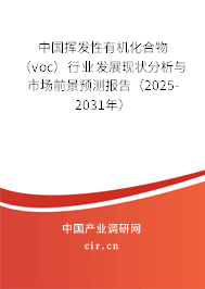 中國揮發(fā)性有機(jī)化合物（voc）行業(yè)發(fā)展現(xiàn)狀分析與市場前景預(yù)測報(bào)告（2025-2031年）
