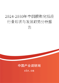 2024-2030年中國模數(shù)化插座行業(yè)現(xiàn)狀與發(fā)展趨勢分析報告 2024-2030年中國模數(shù)化插座行業(yè)現(xiàn)狀與發(fā)展趨勢分析報告