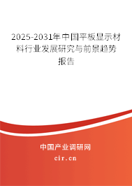 2025-2031年中國(guó)平板顯示材料行業(yè)發(fā)展研究與前景趨勢(shì)報(bào)告 2025-2031年中國(guó)平板顯示材料行業(yè)發(fā)展研究與前景趨勢(shì)報(bào)告