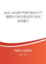 2025-2031年中國(guó)汽車安全氣囊模具市場(chǎng)深度調(diào)研與發(fā)展趨勢(shì)報(bào)告