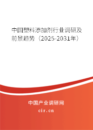 中國塑料添加劑行業(yè)調(diào)研及前景趨勢(shì)（2025-2031年）
