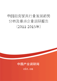 中國廚房家具行業(yè)發(fā)展趨勢分析及重點(diǎn)企業(yè)調(diào)研報告（2011-2015年）