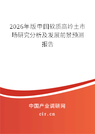 2026年版中國軟質(zhì)高嶺土市場研究分析及發(fā)展前景預(yù)測報(bào)告