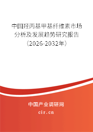 中國羥丙基甲基纖維素市場分析及發(fā)展趨勢研究報(bào)告（2024-2030年）