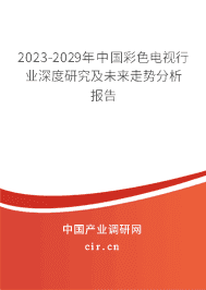 2023-2029年中國彩色電視行業(yè)深度研究及未來走勢分析報告