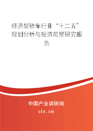 經(jīng)濟型轎車行業(yè)“十二五”規(guī)劃分析與投資前景研究報告